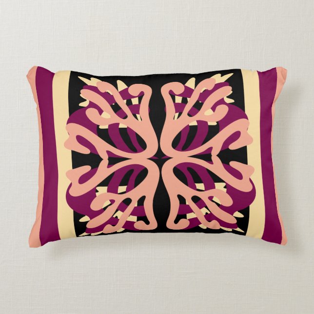 Moderne Minimal Bold Art Herzen Dekokissen (Vorderseite)