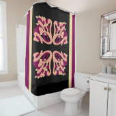 Moderne Minimal Bold Art Herzen Duschvorhang (Beispiel)