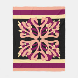 Moderne Minimal Bold Art Herzen Fleecedecke