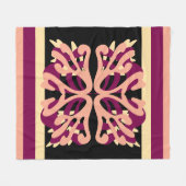 Moderne Minimal Bold Art Herzen Fleecedecke (Vorderseite (Horizontal))