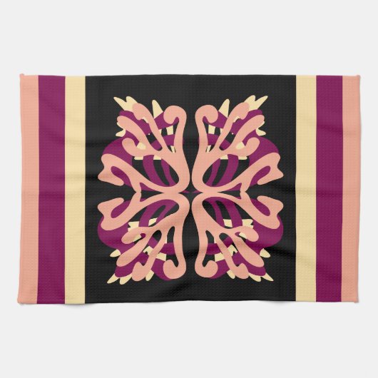 Moderne Minimal Bold Art Herzen Geschirrtuch (Horizontal)