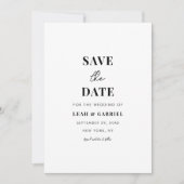 Moderne Minimal Bold Foto Wedding Save The Date (Vorderseite)