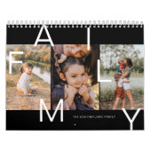 Moderne Minimal Bold Letters Family Foto Erinnerun Kalender (Titelbild)