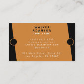 Moderne Minimal Bronze & Black Visitenkarte (Rückseite)