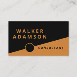 Moderne Minimal Bronze & Black Visitenkarte