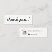 Moderne Minimal Business Thankyou Order Insert Telefonnummerkarte (Vorne/Hinten)
