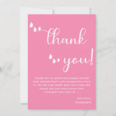 Moderne Minimal-Butterfly-Babydusche Dankeskarte (Vorderseite)