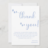 Moderne Minimal-Butterfly-Babydusche Dankeskarte (Vorderseite)