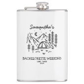 Moderne Minimal Camping Junggeselinnen-Abschied Na Flachmann (Vorderseite)