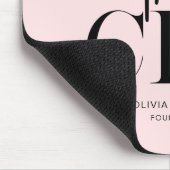 Moderne Minimal CEO Personalisierte Rosa Maßgeschn Mousepad (Ecke)