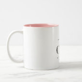 Moderne Minimal CEO-Tasse | Personalisierte Boss-L Zweifarbige Tasse (Links)