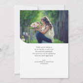 Moderne Minimal Chic 2 Foto Hochzeit Dankeskarte (Rückseite)