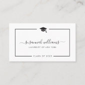 Moderne Minimal-Chic-Script-Abschluss-Calling Card Visitenkarte (Vorderseite)
