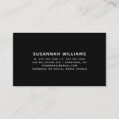 Moderne Minimal-Chic-Script-Abschluss-Calling Card Visitenkarte (Rückseite)