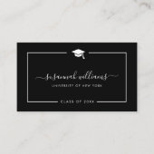 Moderne Minimal-Chic-Script-Abschluss-Calling Card Visitenkarte (Vorderseite)