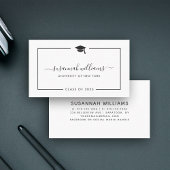 Moderne Minimal-Chic-Script-Abschluss-Calling Card Visitenkarte