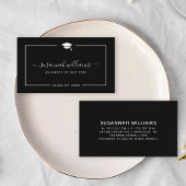 Moderne Minimal-Chic-Script-Abschluss-Calling Card Visitenkarte