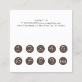 Moderne Minimal Coffee Icon Shop Treuekarte (Rückseite)