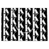 Moderne Minimal Company Monogram Business Black Große Geschenktüte (Vorderseite)