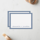 Moderne Minimal Couple's Vielen Dank Hinweis Dusty Mitteilungskarte (Vorderseite/Rückseite Beispiel)