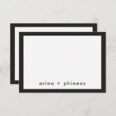 Moderne Minimal Couple's Vielen Dank Hinweis Schwa Mitteilungskarte (Vorne/Hinten)