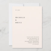 Moderne Minimal Cream Typografy Wedding Save The Date (Vorderseite)