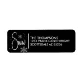 Moderne Minimal Custom Christmas Rücksendeadresse (Vorne)