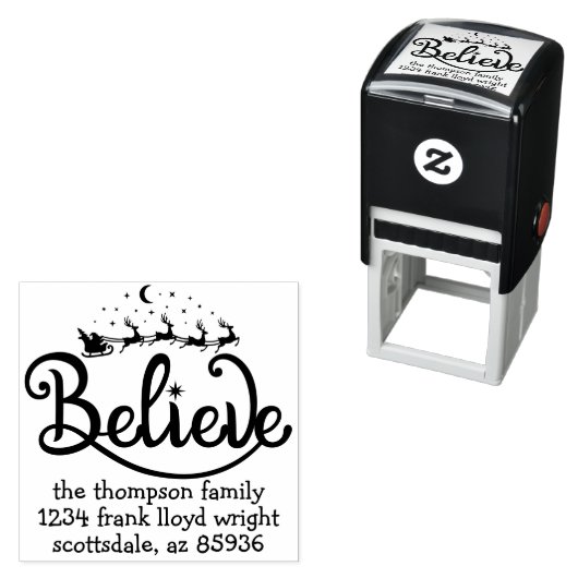 Moderne Minimal Custom Christmas Rücksendeadresse Permastempel (Beispiel)