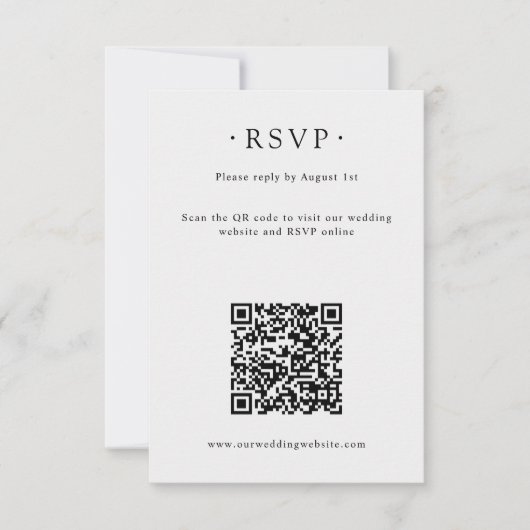Moderne Minimal Doves & Script Wedding Online RSVP Karte (Vorderseite)