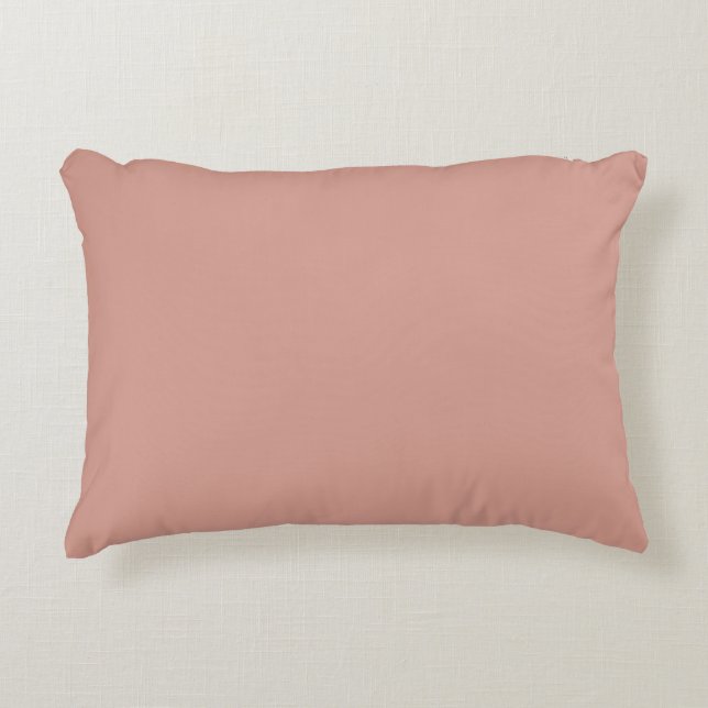 Moderne Minimal Dusty Pink Solid Color Dekokissen (Vorderseite)