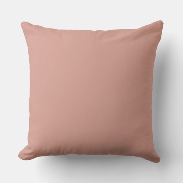 Moderne Minimal Dusty Pink Solid Color Kissen (Vorderseite)