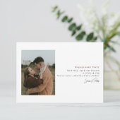 Moderne Minimal einfache 2-Foto Hochzeit Einladung (Stehend Vorderseite)
