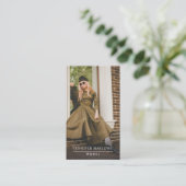 Moderne Minimal einfache Foto QR Code Social Media Visitenkarte (Stehend Vorderseite)