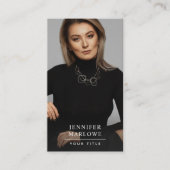 Moderne Minimal einfache Foto QR Code Social Media Visitenkarte (Vorderseite)