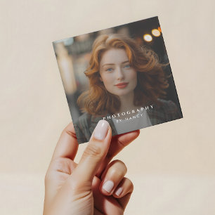 Moderne Minimal einfache Fotografie Quadratische Visitenkarte