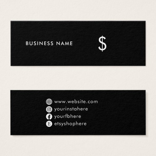 Moderne Minimal einfache Schwarze Social Media Pre (Vorne & Hinten)