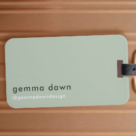 Moderne Minimal einfache Seite Grüne Instagram Gepäckanhänger