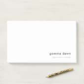 Moderne Minimal einfache Seite Grüne soziale Medie Post-it Klebezettel (Auf Schreibtisch)