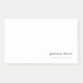 Moderne Minimal einfache Seite Grüne soziale Medie Post-it Klebezettel (Vorderseite)