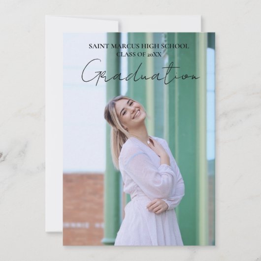 Moderne Minimal einfache Skriptabschlusspartei Einladung (Vorderseite)