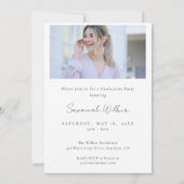 Moderne Minimal einfache Skriptabschlusspartei Einladung (Rückseite)