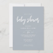 Moderne Minimal Elegant Babydusche | Einladung (Vorderseite)