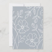 Moderne Minimal Elegant Babydusche | Einladung (Rückseite)