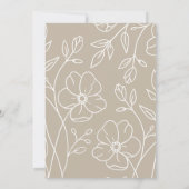 Moderne Minimal Elegant Babydusche | Einladung (Rückseite)