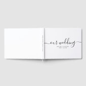Moderne Minimal Elegante Elegante Einfache Hochzei Gästebuch (Voll)