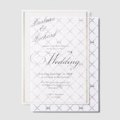 Moderne Minimal elegante Gold Frame Cover Hochzeit Pergament Einladungen (Versetzt (Einladung))