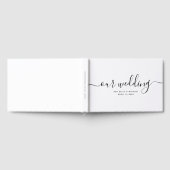 Moderne Minimal elegante, handgeschriebene Hochzei Gästebuch (Voll)