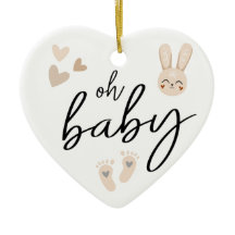 Moderne Minimal Elegante Kinderankündigung Schwang