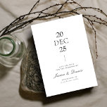 Moderne Minimal Elegante Script B&W Save the Date Einladung<br><div class="desc">Save the Date im Stil mit Diese moderne, Minimalistische und elegante Script B&W Card Diese atemberaubende Save the Date Karte verfügt über einen weißen Hintergrund, der es der schönen Schrift-Typografie ermöglicht, die zentrale Bühne zu übernehmen. Die minimalistische Ästhetik schafft einen zeitlosen und raffinierten Look, perfekt für eine moderne Hochzeit. Hauptmerkmale:...</div>