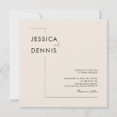 Moderne Minimal Elegante Script Boho Square Weddin Einladung (Vorderseite)